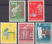 Netherlands 1959 Child Welfare Fund/ Children/ Games/ Health/ Geese 5v set (n22534q)