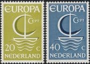 Netherlands 1966 Europa/ Ship/ Boat/ Politics/ Transport/ Animation 2v set (ex1006)