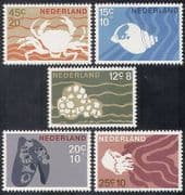 Netherlands 1967 Health / Welfare / Crab / Shells / Nature / Marine 5v set (n32260)