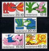 Netherlands 1968 Goblin/ Witch/ Dragon/ Giant/ Fairy Tales/Cartoon/Animation 5v set (n27294)