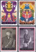Netherlands 1974 Welfare Fund/ Music/ Theatre/ Ballet/ Dance/ People 4v set (n46862)