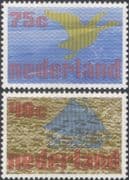 Netherlands 1976 Zuider Zee/ Duck/ Yacht/ Birds/ Boat/ Land Reclamation 2v set (b9164e)