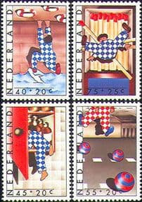 Netherlands 1977 Child Welfare/ Dangers to Children/ Health/ Fire/ Matches  4v set  (n30389)