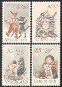 Netherlands 1982 Children/ Welfare Fund/ Cat/ Rabbit/ Parrot/ Birds/ Health 4v set (n38497)