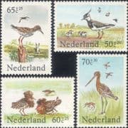 Netherlands 1984 Lapwing/ Birds/ Nature/ Welfare & Cultural Fund 4v set (s596a)