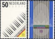 Netherlands 1985 Europa/ Music Year/ Piano Keyboard/ Organ Pipes 2v set (s1028c)