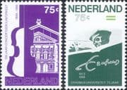 Netherlands 1988 Anniversaries/ Violin/ Music/ Concert Hall/ Erasmus University 2v set (n46666)