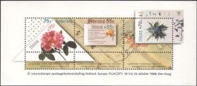 Netherlands 1988  Rose/ Holly/ Narcissus/ Flowers/ StampEx/ Stamp-on-Stamp/ S-on-S  3v m/s (s3781)