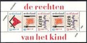 Netherlands 1989 Child Welfare / Rights / Food / Education / Animation 5v m / s (n39918)
