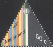 Netherlands 1989 Christmas/ Greetings/ Candle 1v triangular/ triangle (n21310d)