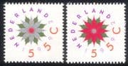 Netherlands 1992 Christmas/ Greetings/ Poinsettia/ Flowers 2v set (n19212)