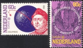 Netherlands 1992 Europa/ Columbus/ Sailing Ships/ Explorers/ Transport 2v set (n19211)