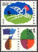 Netherlands 1993 Dove/ Pigeon/ Letter/ Radio Dish Aerial/ Stamp Day/ Birds 2v set (n41952)