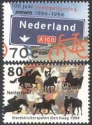 Netherlands 1994 Cars/ Bikes/ Cycling/ Horses/ Transport/ Sports 2v set (n42079)