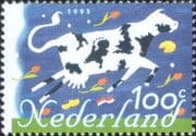 Netherlands 1995 Flying Cow/ Tulips/ Cheese/ Clogs/ Flag/ Animation/ Animals 1v (n46669)