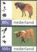 Netherlands 1997 Nature & Environment/ Horse/ Cow/ Cattle/ Animals 2v set (n18572)