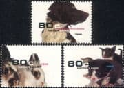 Netherlands 1998 Pets/ Dogs/ Cats/ Rabbits/ Domestic Animals/ Nature 3v set (n33087)