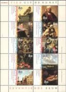 Netherlands 1999 Art/ Paintings/ Artists/ Rembrandt/ Birds/ Fruit 10v m/s (n22534u)