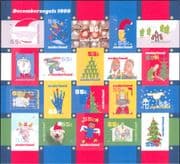 Netherlands 1999 Christmas/ Greetings/ Dog/ Skating/ Angel/ Art 20v s/a sht (n36459h)