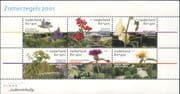 Netherlands 2001 Flowers/ Plants/ Nature/ Gardens/ Hollyhock/ Spurge/ Cornflower 6v m/s (n39919c)