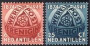 Netherlands Antilles 1949 Universal Postal Union/ UPU/ Posthorns/ Post Horns/ Globe/ Communications 2v (n43325)