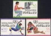 Netherlands Antilles 1985 International Youth Year/ Music/ Dancing/ Computer/ Computing 3v set (n25058)