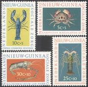 Netherlands New Guinea 1962 Crabs /Lobsters /Marine /Welfare Fund/ Nature 4v set (n27423)