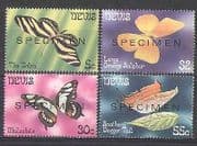 Nevis 1982 Butterflies / Insects SPECIMEN 4v set (b1297)