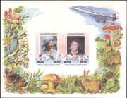 Nevis 1985 Royalty/ HM Queen Mother/ Concorde/ Planes/ People imperf m/s (n30669a)