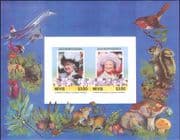 Nevis 1985 Royalty/ HM Queen Mother/ Concorde/ Planes/ People imperf m/s (n30669p)