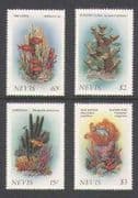 Nevis 1986 Fish / Corals / Sponges / Marine 4v set (n20785)