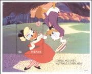 Nevis 1994 Disney Sweethearts/ Donald Duck/ Daisy/ Cartoons/ Animation/ Films/ Cinema 1v m/s b6724b