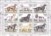 Nevis 1995 Dogs/ Animals/ Pets/ Nature/ Labrador/ Setter/ Spaniel/ Weimaraner 9v sht (b3709n)