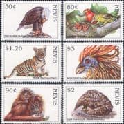 Nevis 1998 Eagle/ Tiger/ Orangutan/ Pangolin/ Animals/ Birds/ Nature 6v set (b1574w)