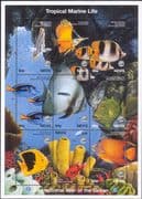 Nevis 1998 Year of the Ocean/ Fish/ Coral/ Nature/ Marine Life 9v sht (b7855f)