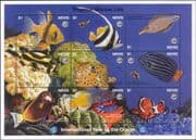 Nevis 1998 Year of the Ocean/ IYO/ Marine/ Fish/ Coral/ Reef/ Nature/ UNESCO 9v m/s (b7855a)