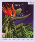 Nevis 2000 Strelitzia/ Bird of Paradise Plant/ Nature/ Flowers/ Plants/ StampEx 1v m/s (s3491k)