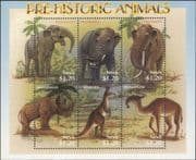 Nevis 2005 Prehistoric Animals/ Mammoths/ Dinosaur /Nature/ History 6v sht (s1419h)