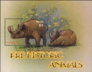 Nevis 2005 Prehistoric Animals/ Nature/ Brontotherium/ Dinosaurs 1v m/s (s1419m)