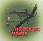 Nevis 2005 Prehistoric Animals/ Nature/ Pliosaur/ Dinosaurs 1v m/s (s1419p)