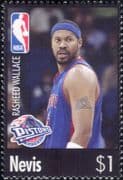 Nevis 2006 Rasheed Wallace/ Basketball/ Sports/ Games/ People/ Sportsmen 1v (s1968k)