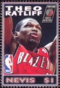Nevis 2006 Theo Ratliff/ Basketball/ Sports/ Games/ People/ Sportsmen 1v (s1968g)