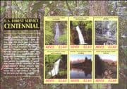 Nevis 2006 USA National Forest Service/ Waterfalls/ Mountains/ Trees/ Nature 1v m/s (n41339q)