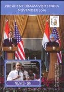 Nevis 2011 President Barack Obama/ Politics/ People/ Visit to India 1v m/s (n35000a)