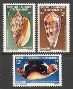 New Caledonia 1981 Sea Shells / Marine life 3v set n22391
