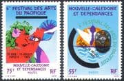 New Caledonia 1985 Pacific Arts Festival/ Triton Shell Trumpet/ Music/ Emblem/ Animation 2v set (n42133)