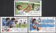 New Caledonia 1987 Golf/ Rugby/ Athletics/ Sports/ South Pacific Games 3v (n45339)