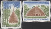 New Caledonia 1988 Traditional Houses/ Buildings/ Palm Trees/ Nature 2v set (n45801)