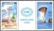 New Caledonia 1990 Military Cemetery/ Memorial/ WWII/ Soldier/ StampEx 2v set gutter (n42136)