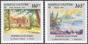 New Caledonia 1990 Pacific Painters/ Art/ Artists/ Paintings/ Palm Trees/ Mountain/ House/ Building 2v set (n45360)